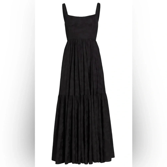 MICHELLE SMITH x Saks Eva Tiered Maxi Dress in black - Picture 2 of 8